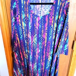 New without tags L&B BRAND AZTEC PRINT KNEE LENGTH DRESS in a size 2XL